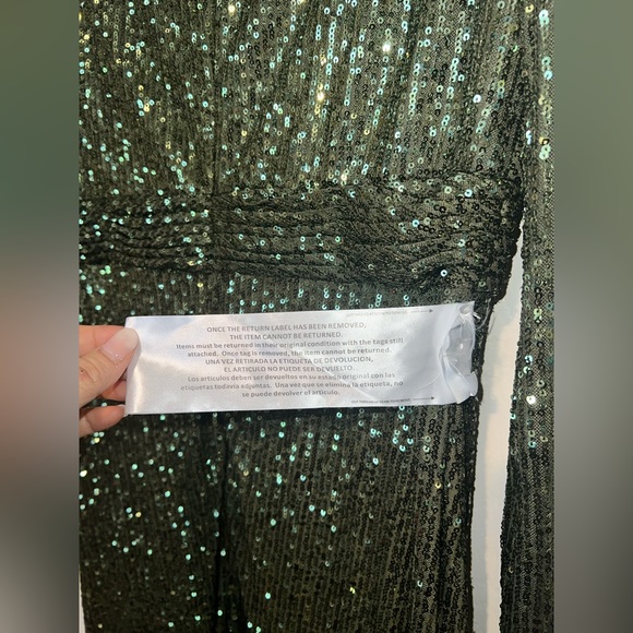 👗 NWT! Mac Duggal Olive Sequin Dress - Picture 6 of 11